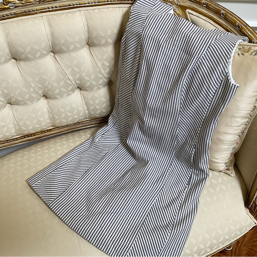 Theory Navy and White Striped Dress size 4